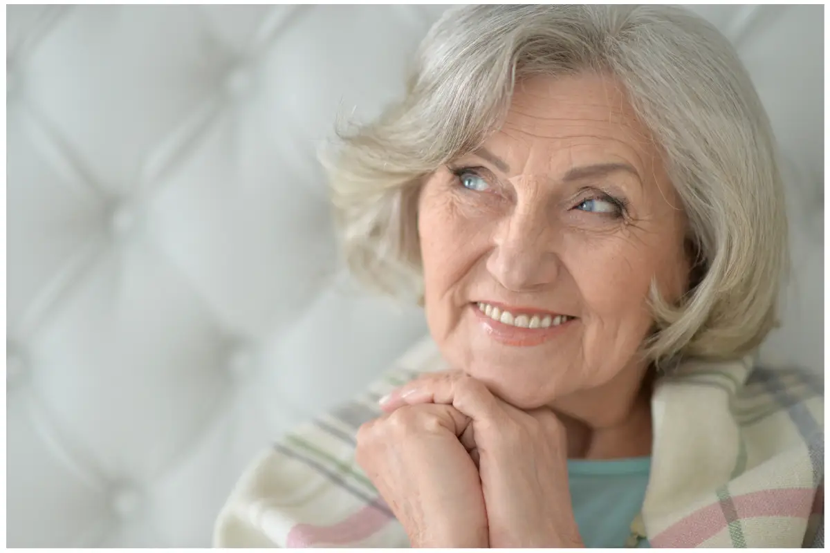 Old woman with a beautiful smile