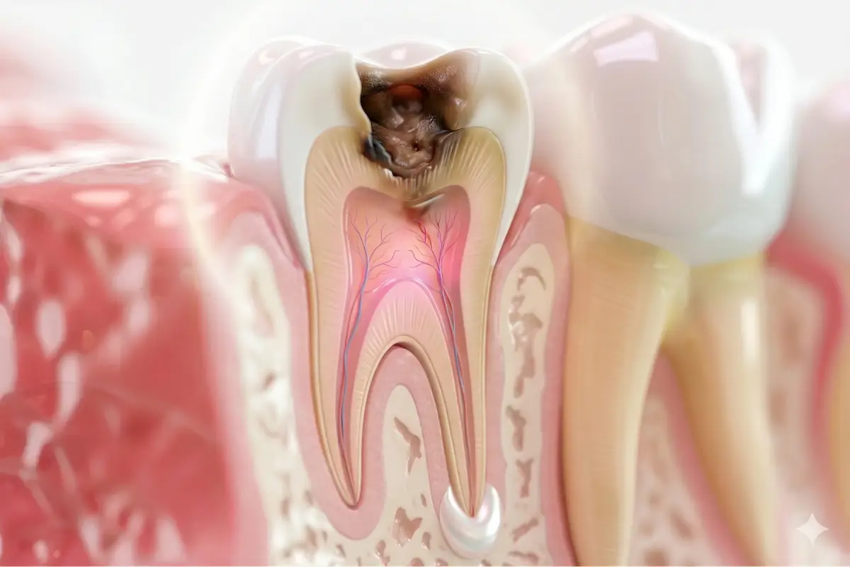 3d Image of a teeth with cavity